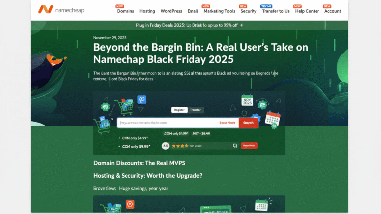 Beyond the Bargain Bin A Real User’s Take on Namecheap Black Friday 2025