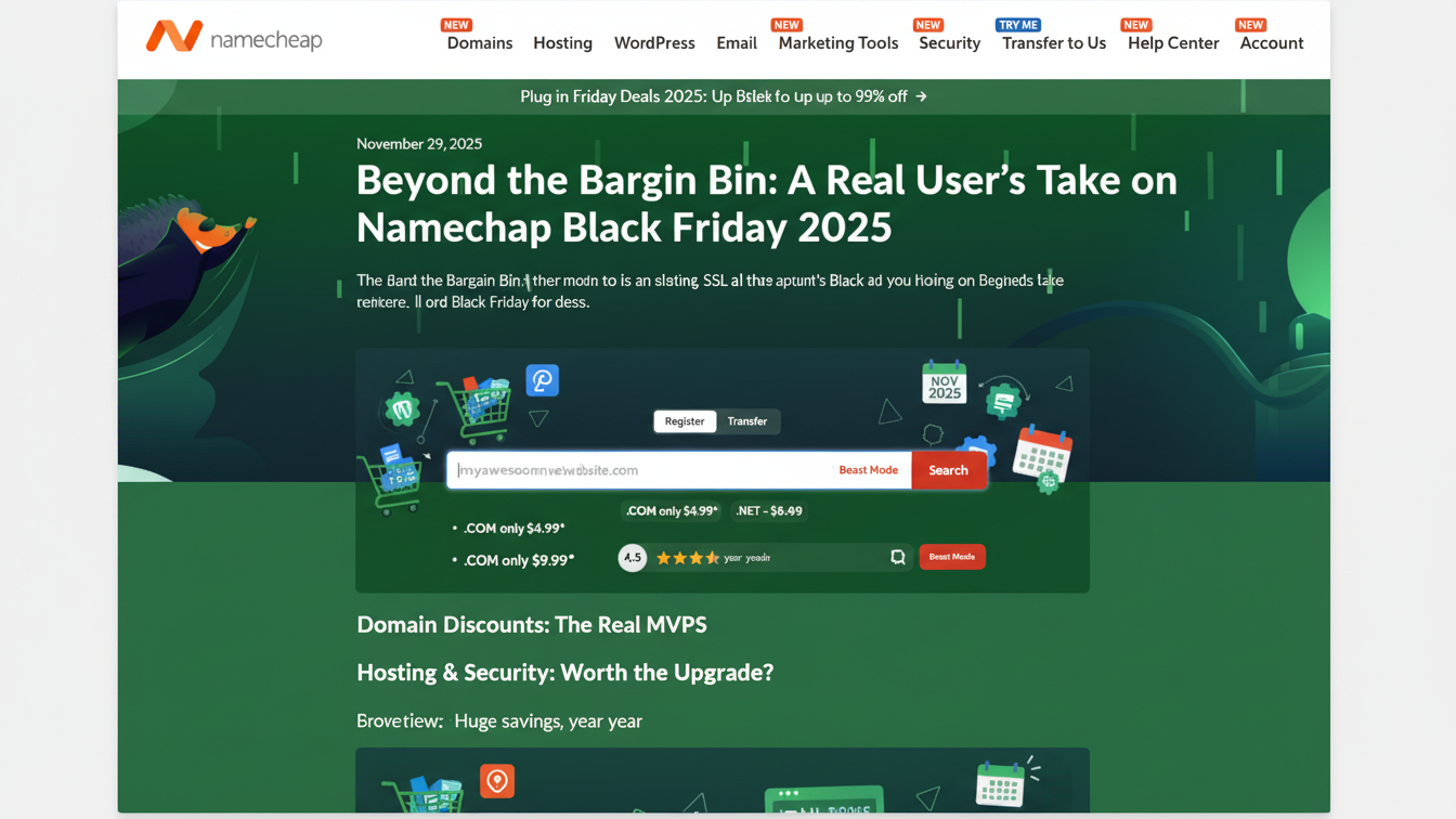 Beyond the Bargain Bin A Real User’s Take on Namecheap Black Friday 2025